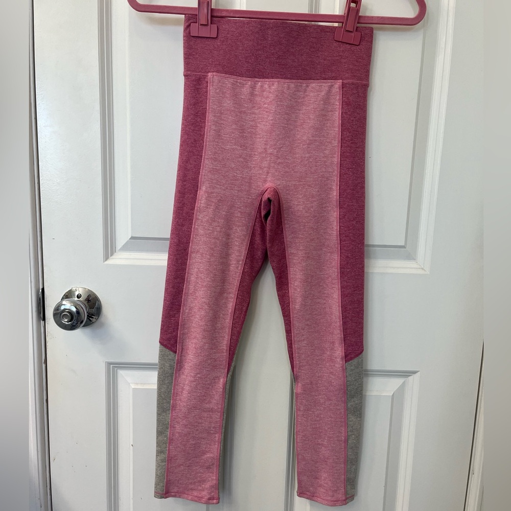 We Over Me pink colorblock leggings XS